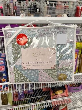 Pastel Floral Patchwork King Size 6-Piece Sheet Set - Kindred Home